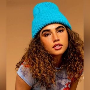 Dressed in Lala Grunge Chic Beanie in Electric Blue